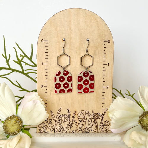 Red Dot Arch Earring
