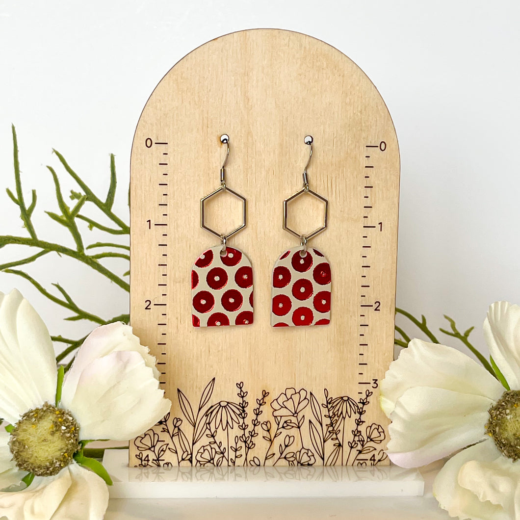 Red Dot Arch Earring