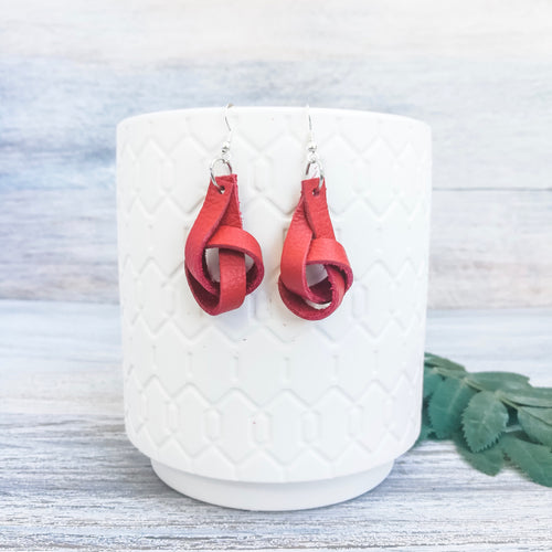 Red Forget Me Knot Earrings